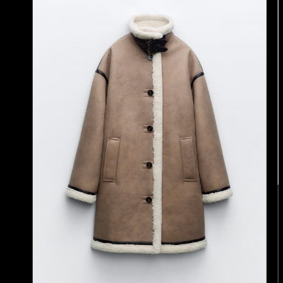 🤎 BUTTONED DOUBLE FACED COAT - Picture 9 of 13